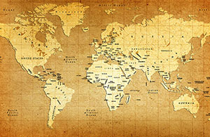 Custom Wall Art &nbsp;&ndash; Abstract&nbsp;&ndash; Old World Map