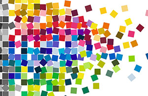 Click for Larger Image Custom Wall Art  – Abstract – Pixelated Colors