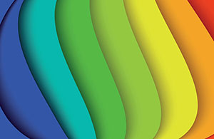 Click for Larger Image Custom Wall Art  – Abstract – Rainbow Layers