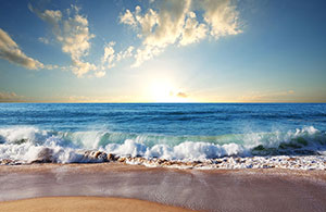 Click for Larger Image Custom Wall Art – Abstract – Ocean Sunset