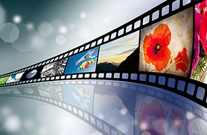 Click for Larger Image Custom Wall Art  – Abstract – Colorful Filmstrip