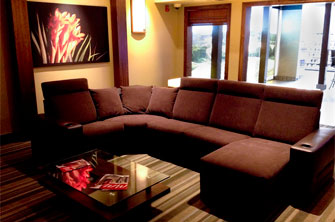 Curve Low-Profile Diffusor and Acoustic Wall Art in Living Room