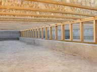 UltraTouch Insulation Crawlspace Installation