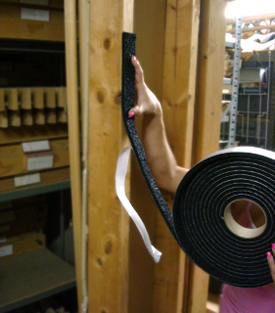 Click for Larger Image Installing Acousti-Gasket onto Stud Face