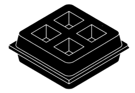 Single Super W Square